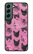 Pink Cats Samsung S22 Plus Glass Case