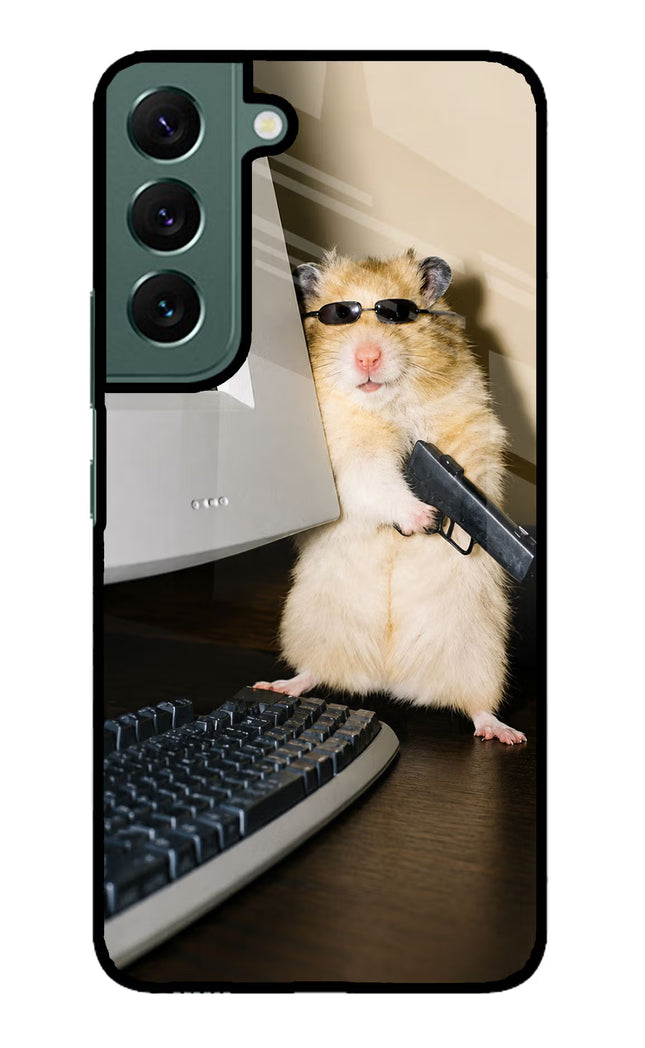 Hacker Hamster Samsung S22 Plus Glass Case