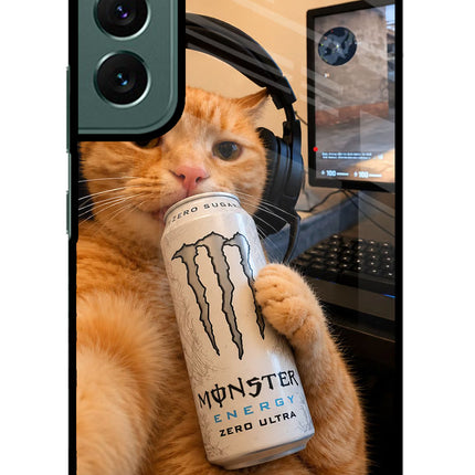 Gamer Cat Energy Samsung S22 Plus Glass Case