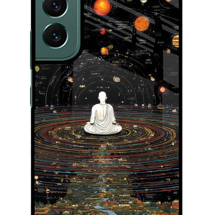 Space Monk Samsung S22 Plus Glass Case Back Cover by Casekaro