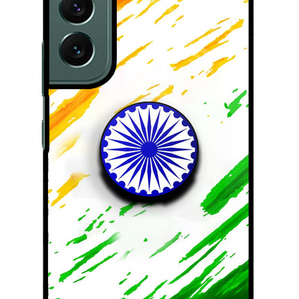 Indian Flag Ashoka Chakra Samsung S22 Plus Pop Case by Casekaro