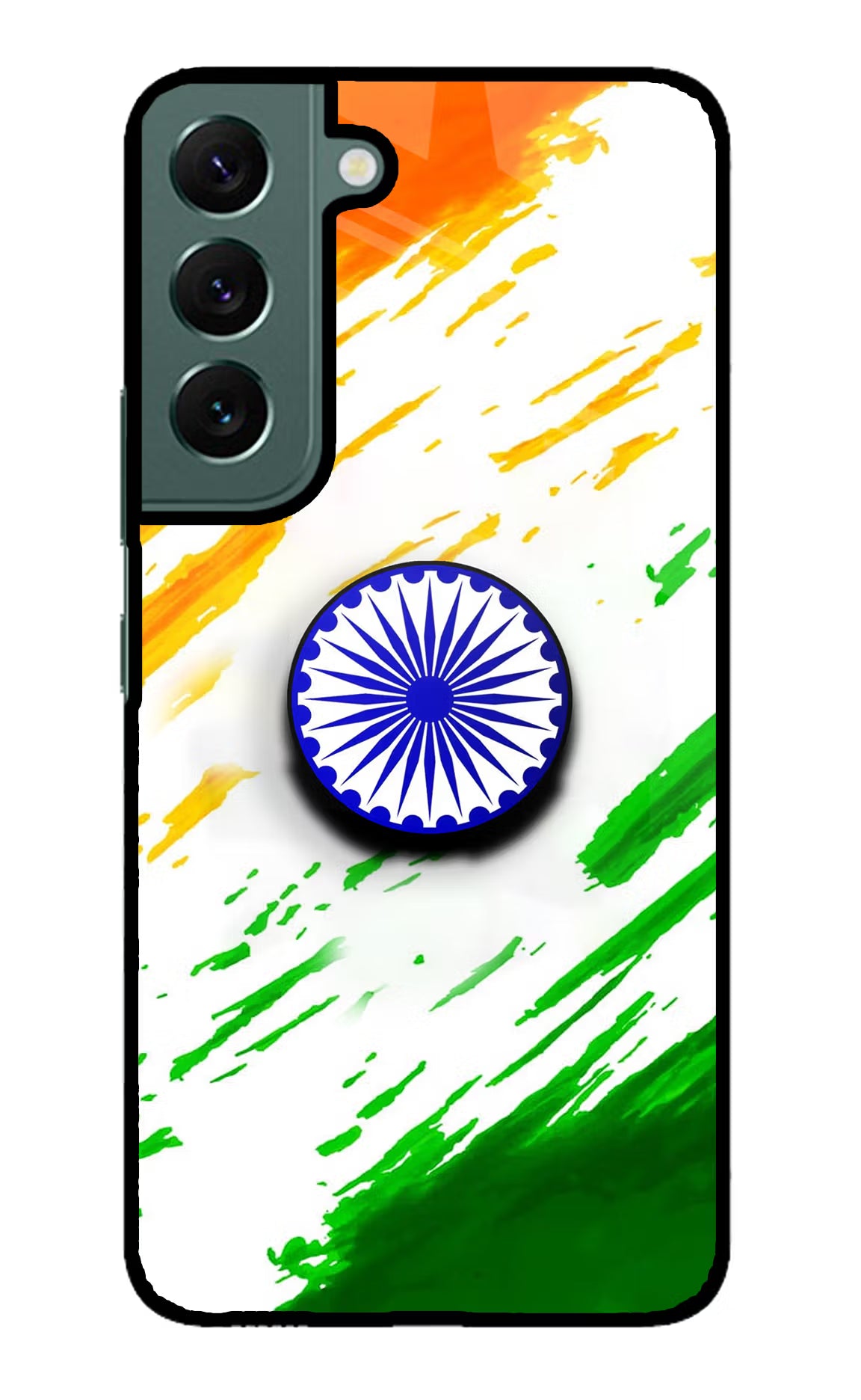 Indian Flag Ashoka Chakra Samsung S22 Plus Pop Case by Casekaro