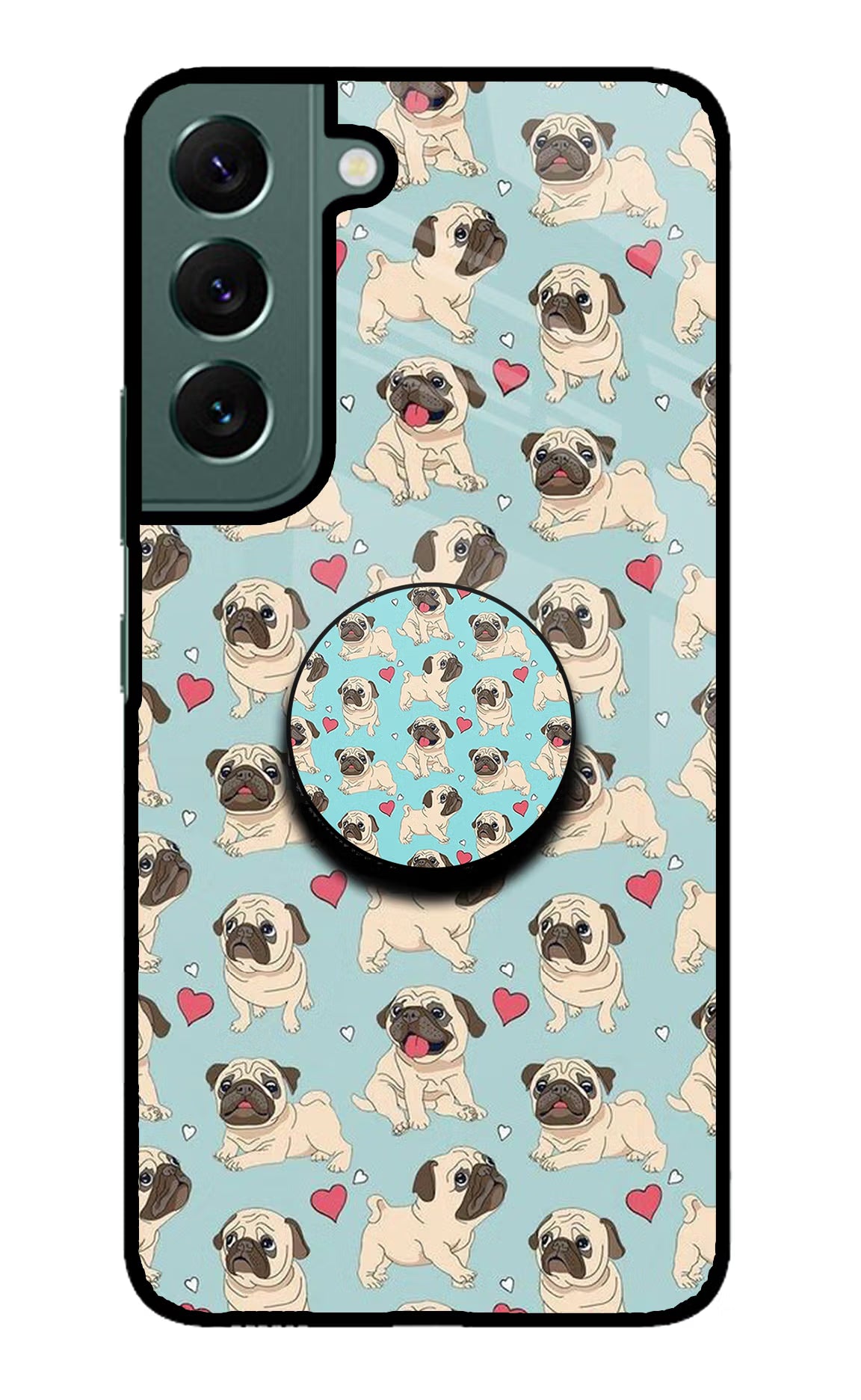 Pug Dog Samsung S22 Plus Glass Case