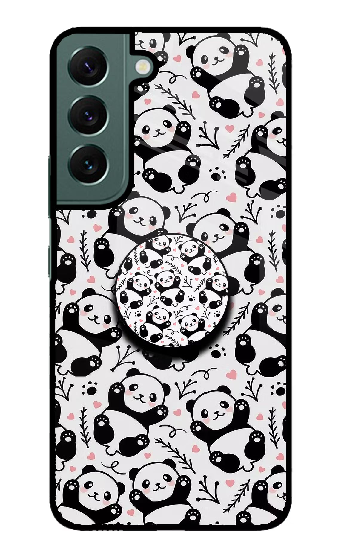 Cute Panda Samsung S22 Plus Glass Case