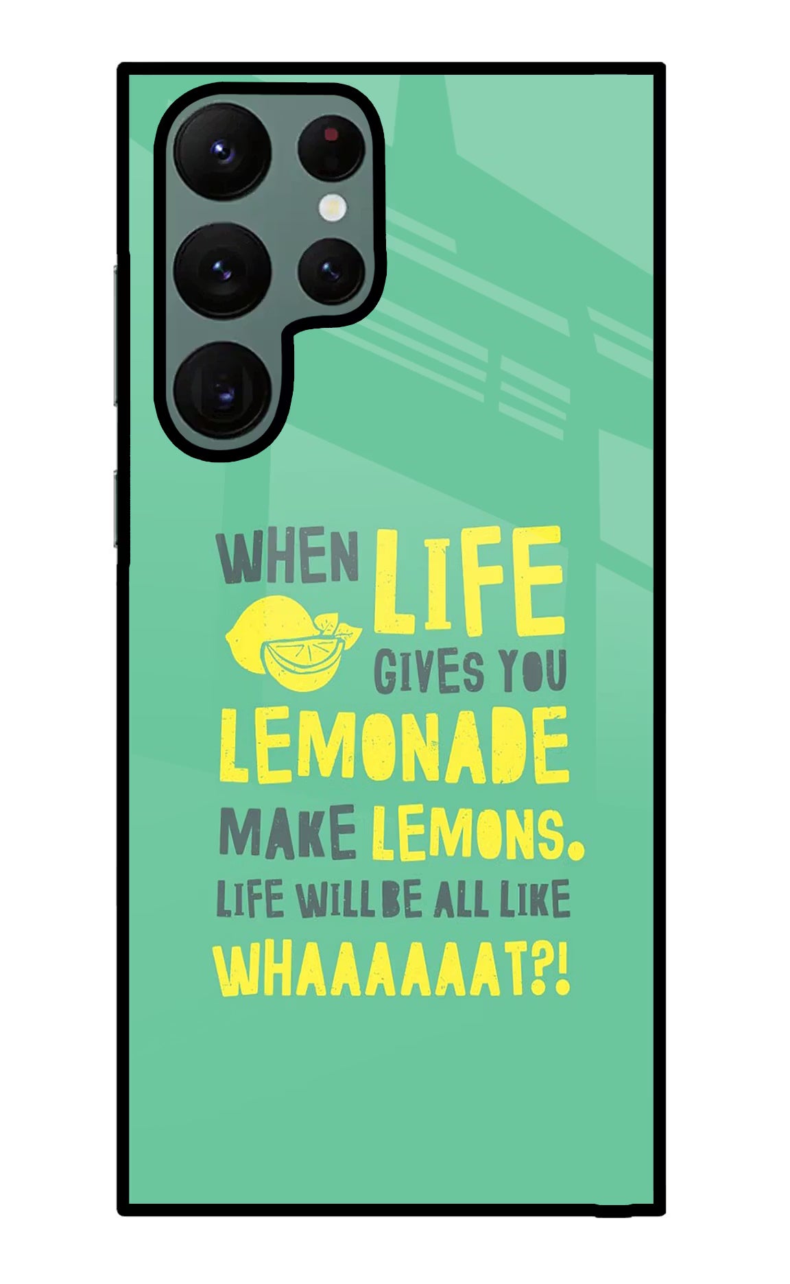 Quote Samsung S22 Ultra Glass Case Back Cover by Casekaro
