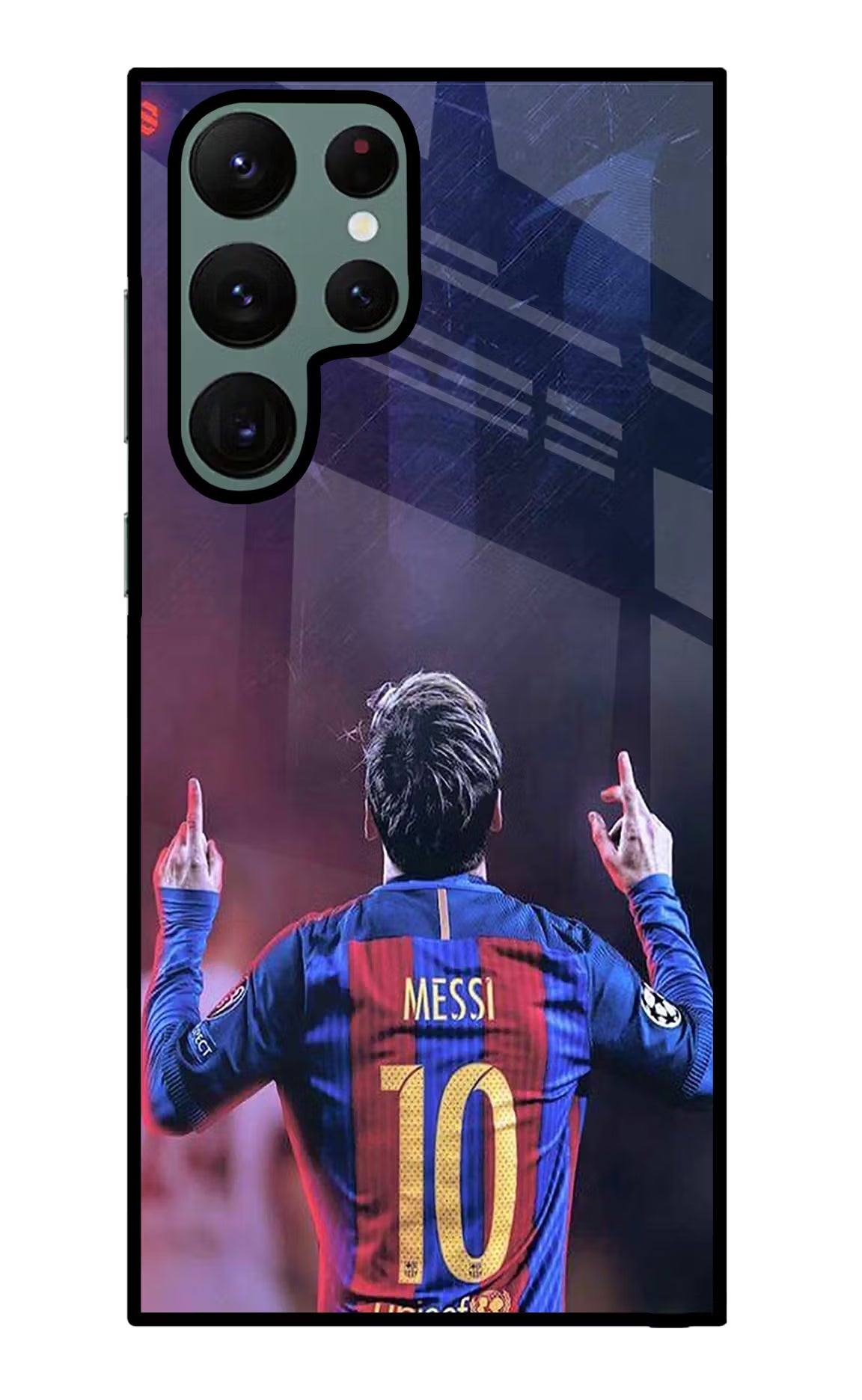 Messi Samsung S22 Ultra Glass Case Back Cover by Casekaro