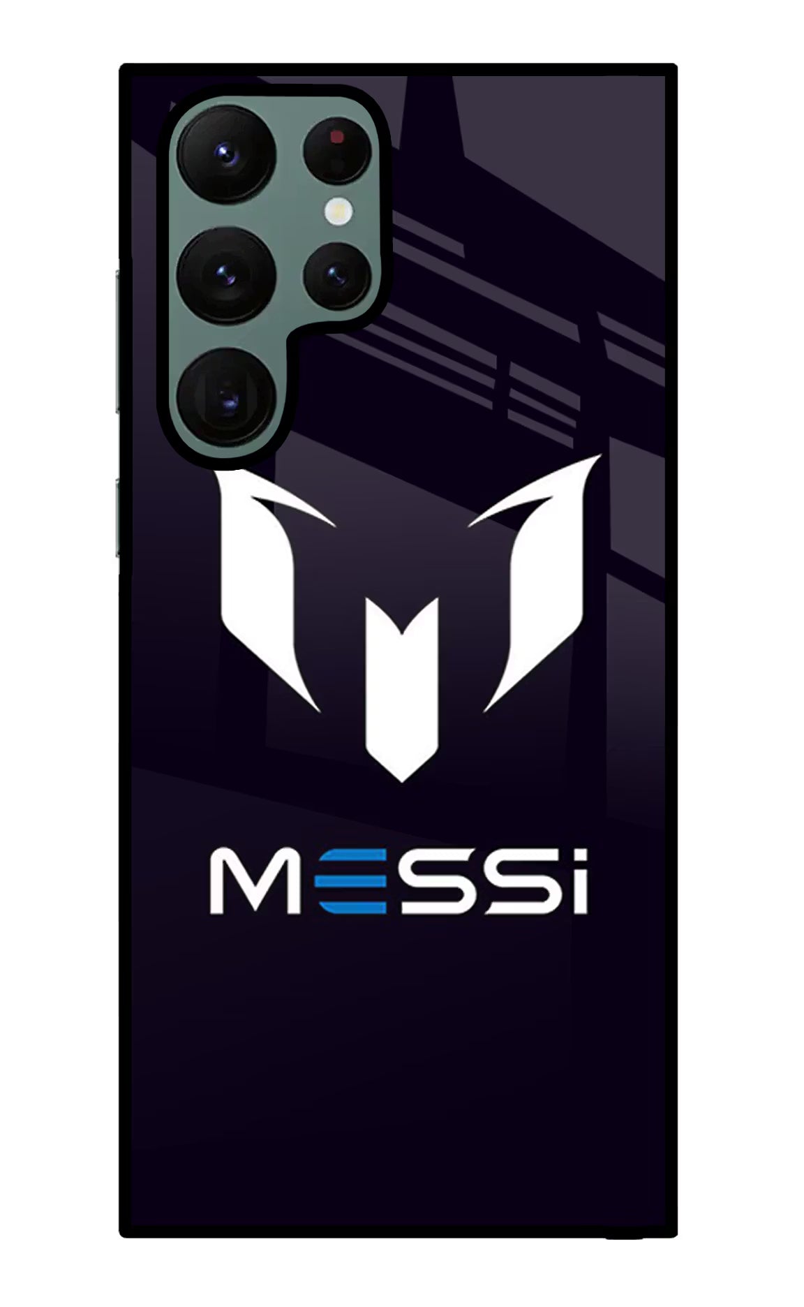 Messi Logo Samsung S22 Ultra Glass Case Back Cover by Casekaro