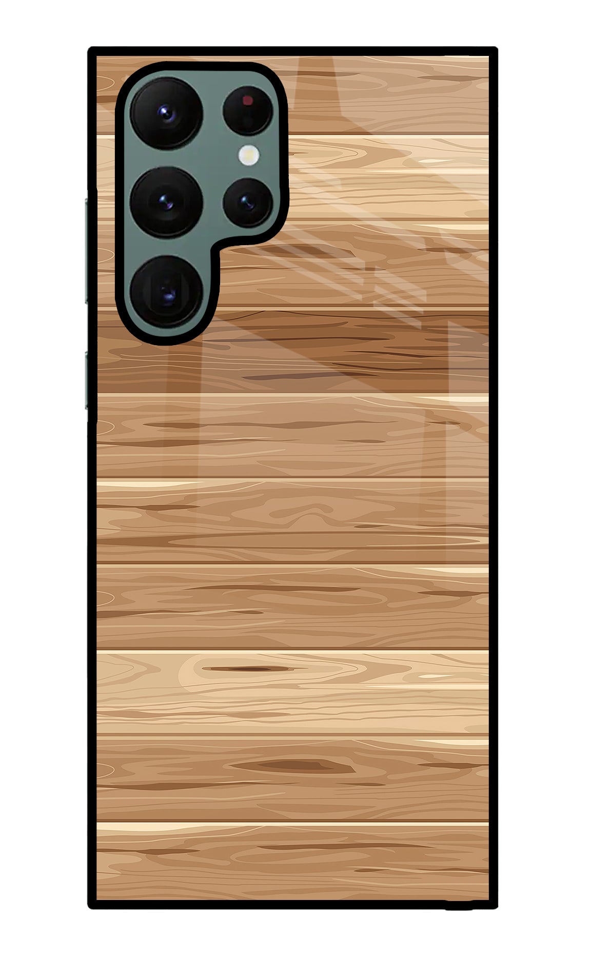 Wooden Vector Samsung S22 Ultra Glass Case