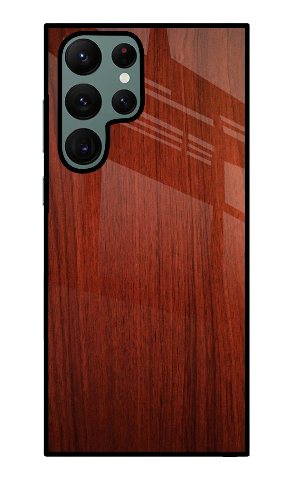 Wooden Plain Pattern Samsung S22 Ultra Glass Case