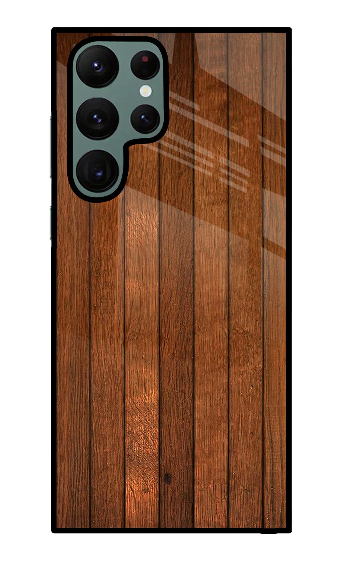 Wooden Artwork Bands Samsung S22 Ultra Glass Case Back Cover by Casekaro