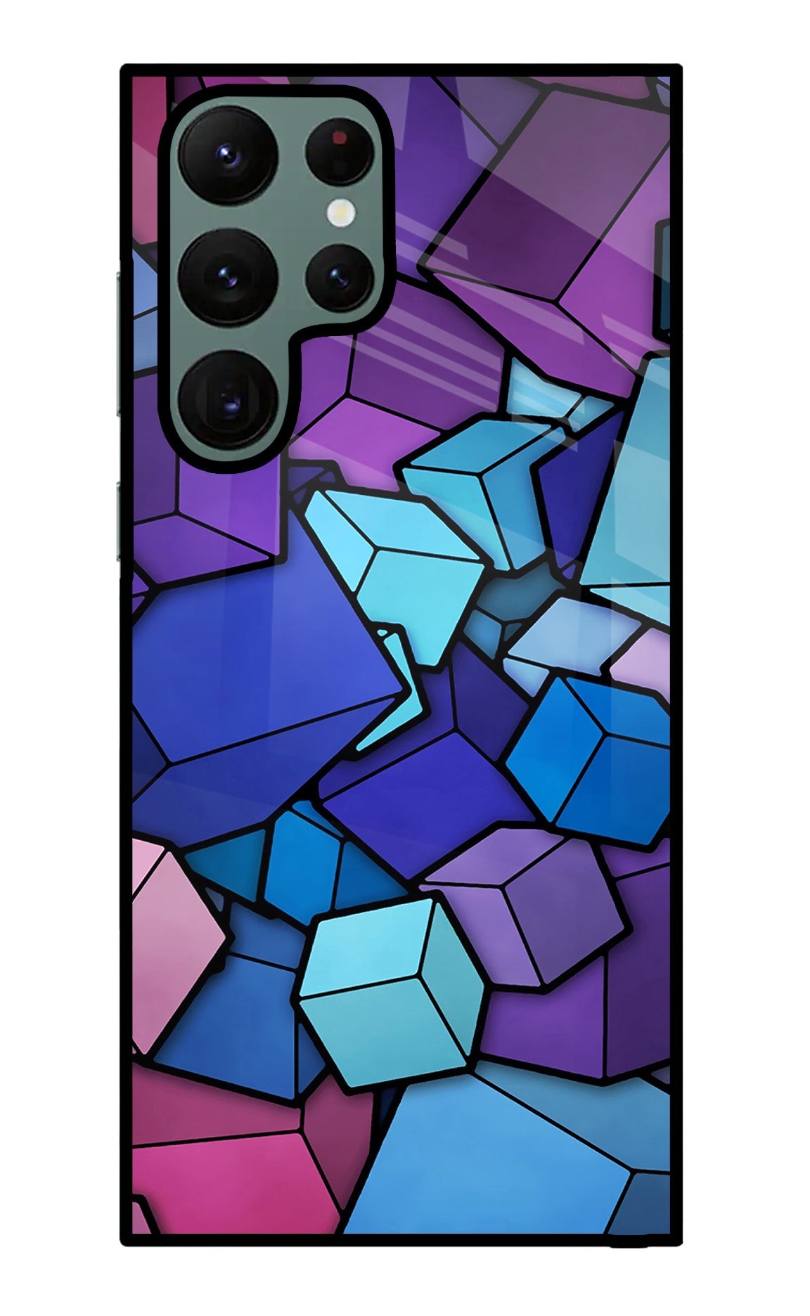 Cubic Abstract Samsung S22 Ultra Glass Case