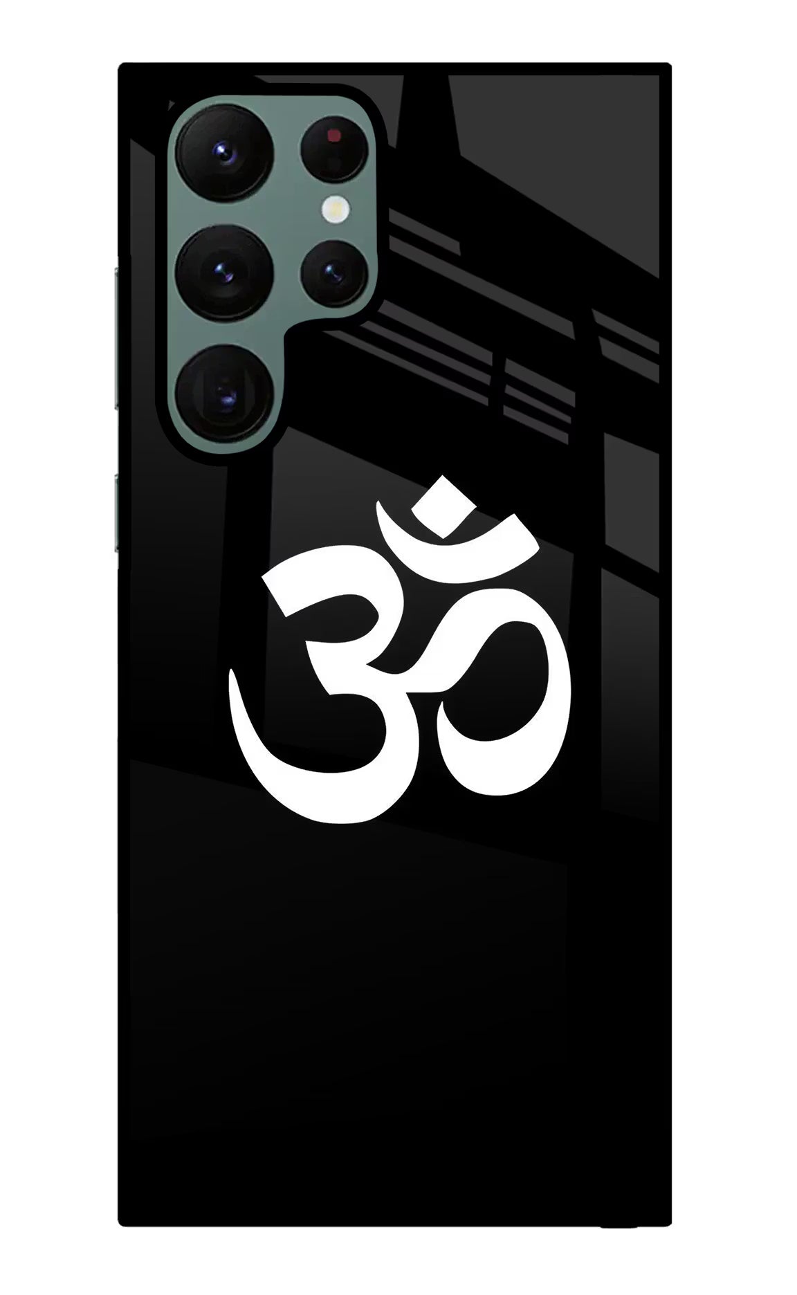 Om Samsung S22 Ultra Glass Case Back Cover by Casekaro