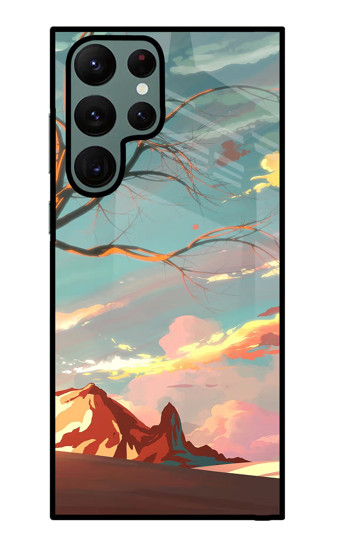 Scenery Samsung S22 Ultra Glass Case Back Cover by Casekaro