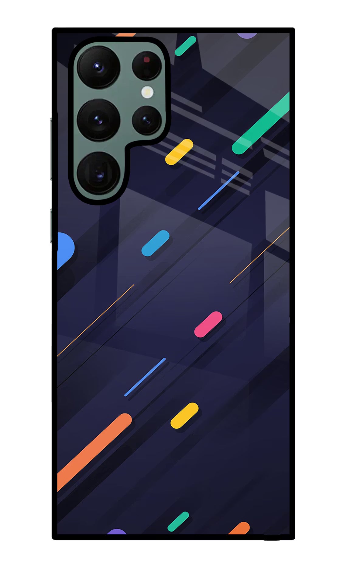 Abstract Design Samsung S22 Ultra Glass Case Back Cover by Casekaro