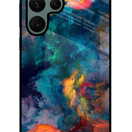 Artwork Paint Samsung S22 Ultra Glass Case Back Cover by Casekaro