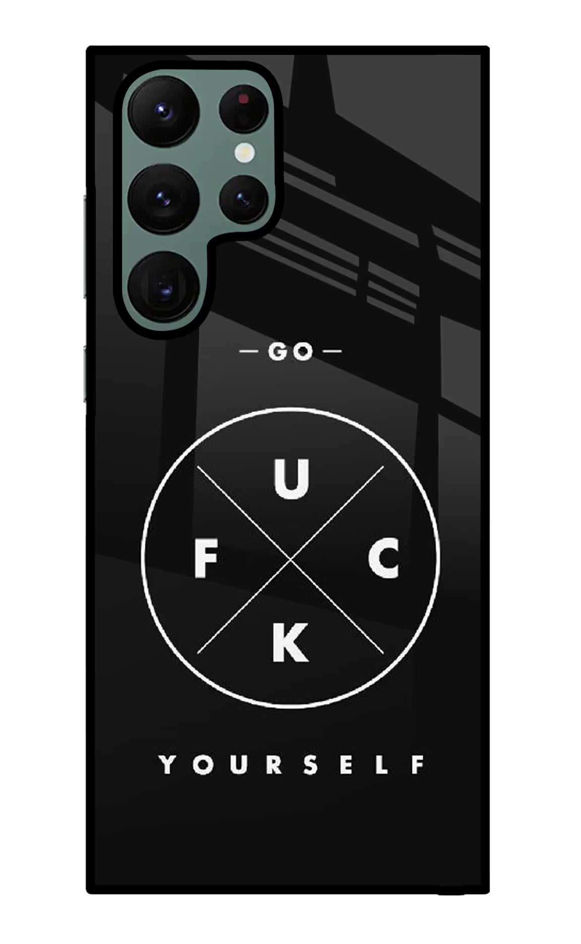 Go Fuck Yourself Samsung S22 Ultra Glass Case Back Cover by Casekaro