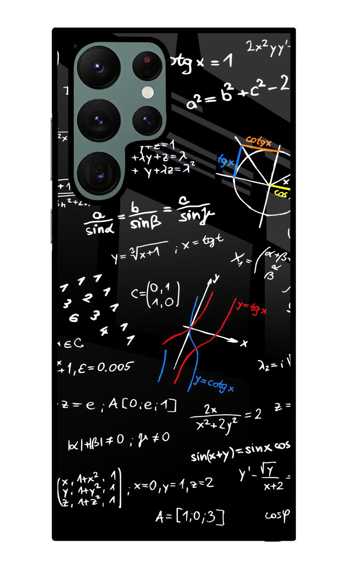 Mathematics Formula Samsung S22 Ultra Glass Case Back Cover by Casekaro