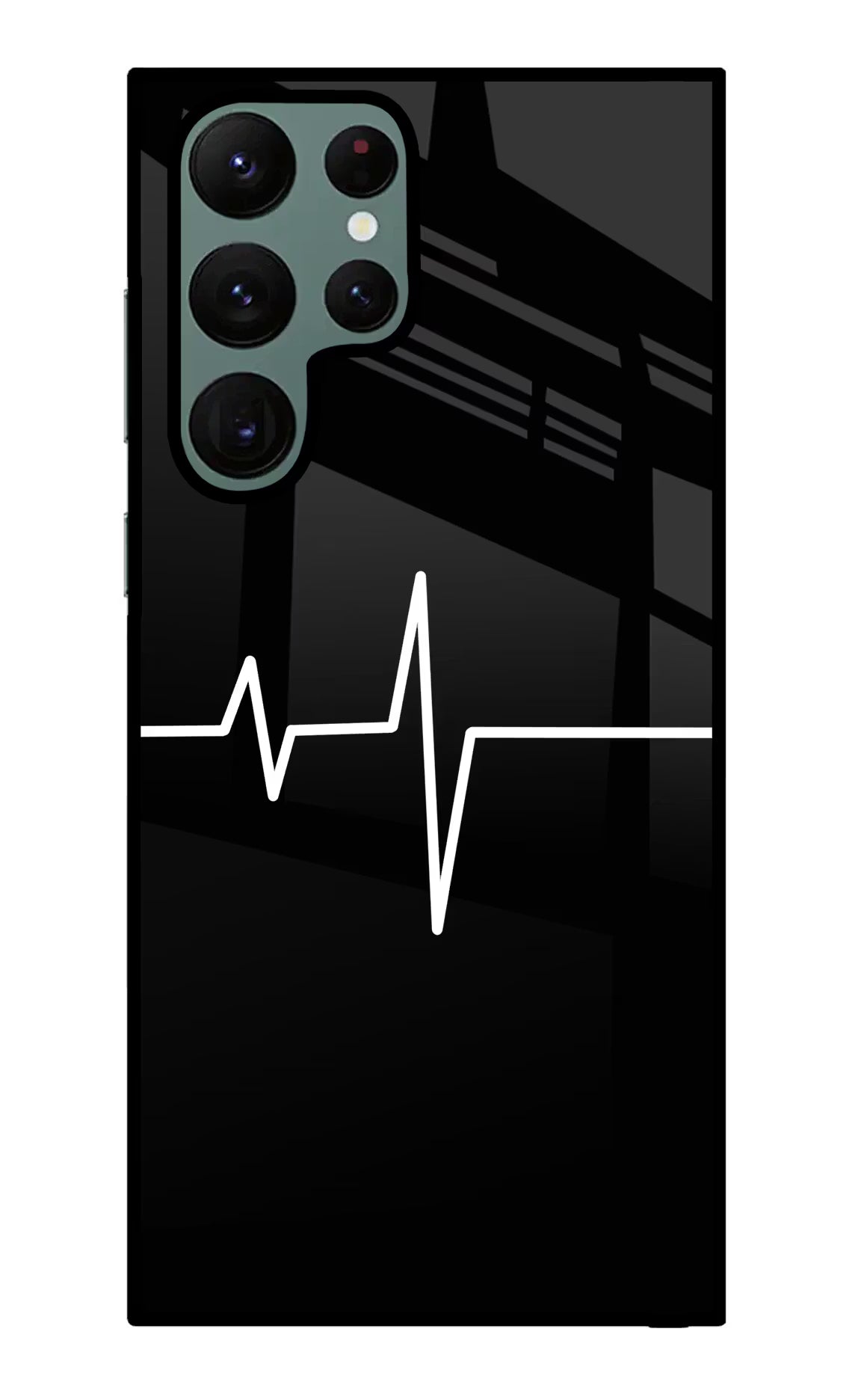 Heart Beats Samsung S22 Ultra Glass Case Back Cover by Casekaro