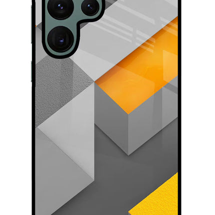 Abstract Samsung S22 Ultra Glass Case Back Cover by Casekaro