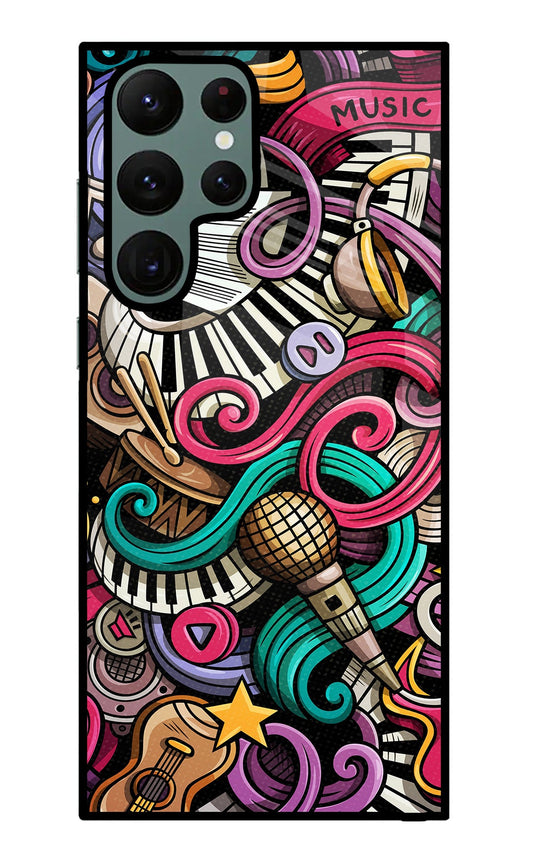 Music Abstract Samsung S22 Ultra Glass Case