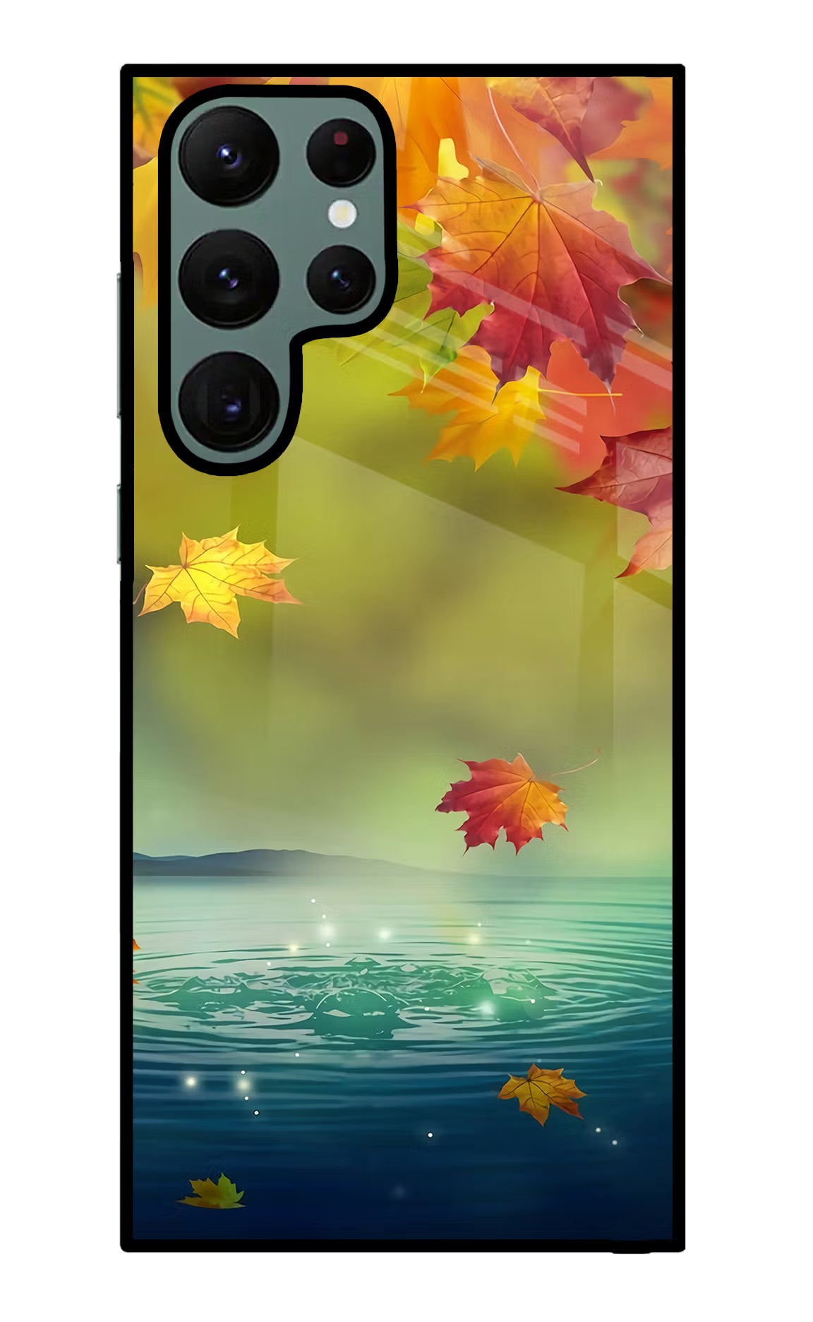 Flowers Samsung S22 Ultra Glass Case Back Cover by Casekaro