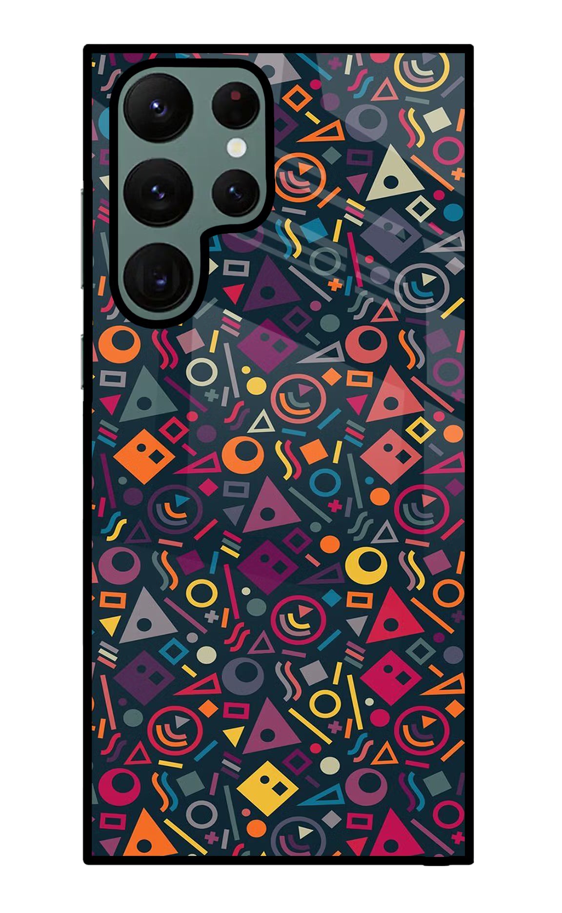 Geometric Abstract Samsung S22 Ultra Glass Case Back Cover by Casekaro