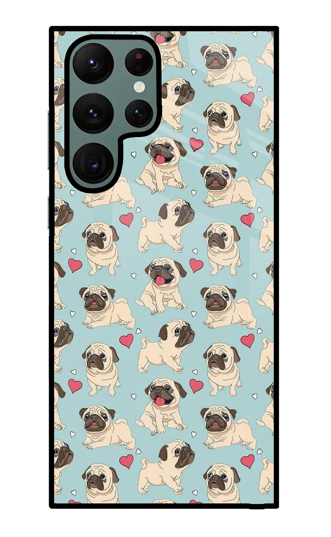 Pug Dog Samsung S22 Ultra Glass Case