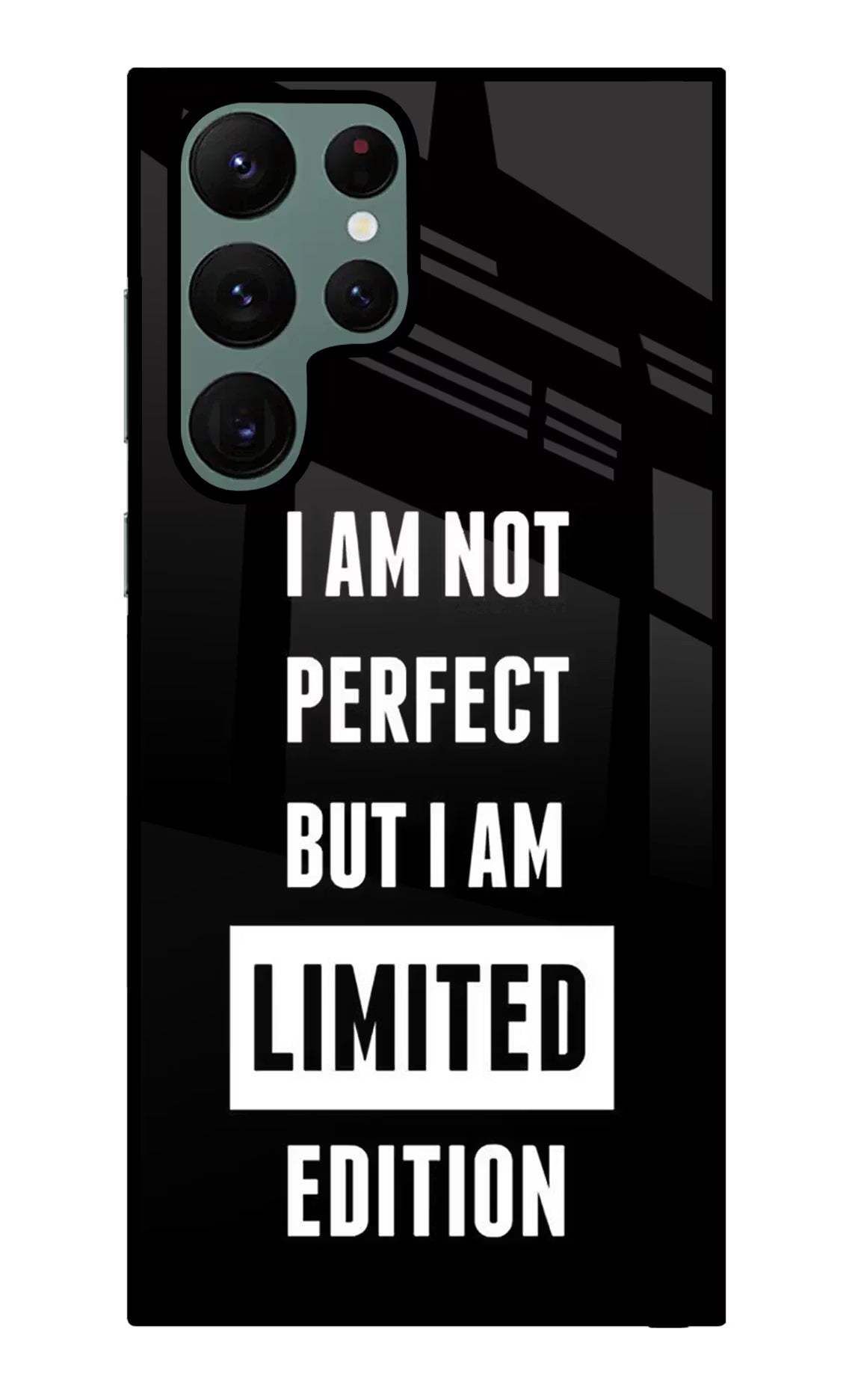 I Am Not Perfect But I Am Limited Edition Samsung S22 Ultra Glass Case Back Cover by Casekaro
