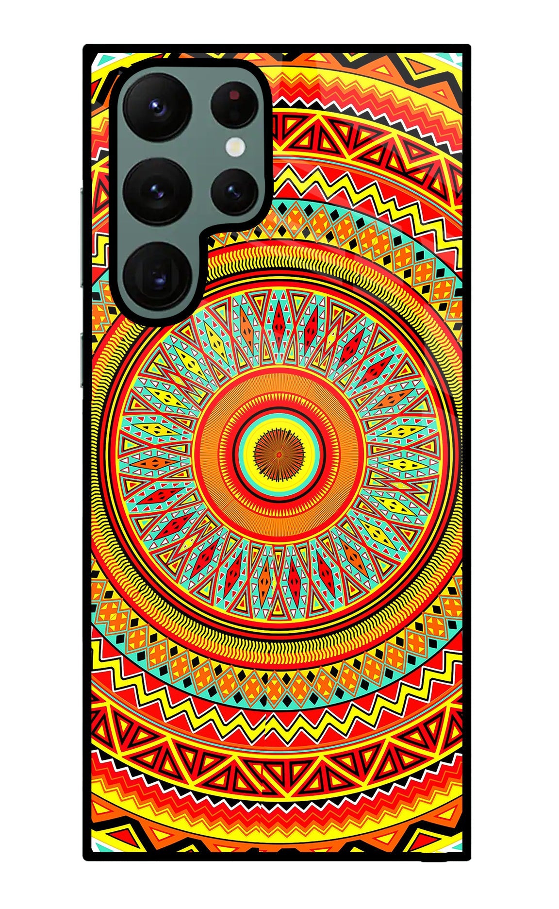 Mandala Pattern Samsung S22 Ultra Glass Case