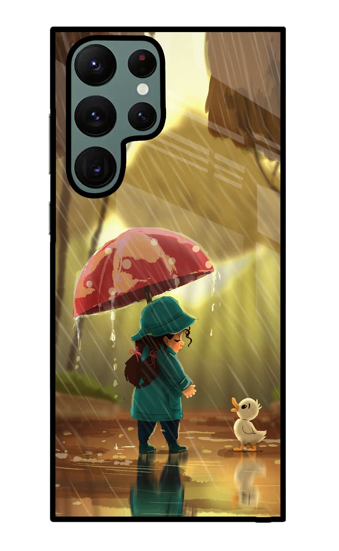 Rainy Day Samsung S22 Ultra Glass Case Back Cover by Casekaro