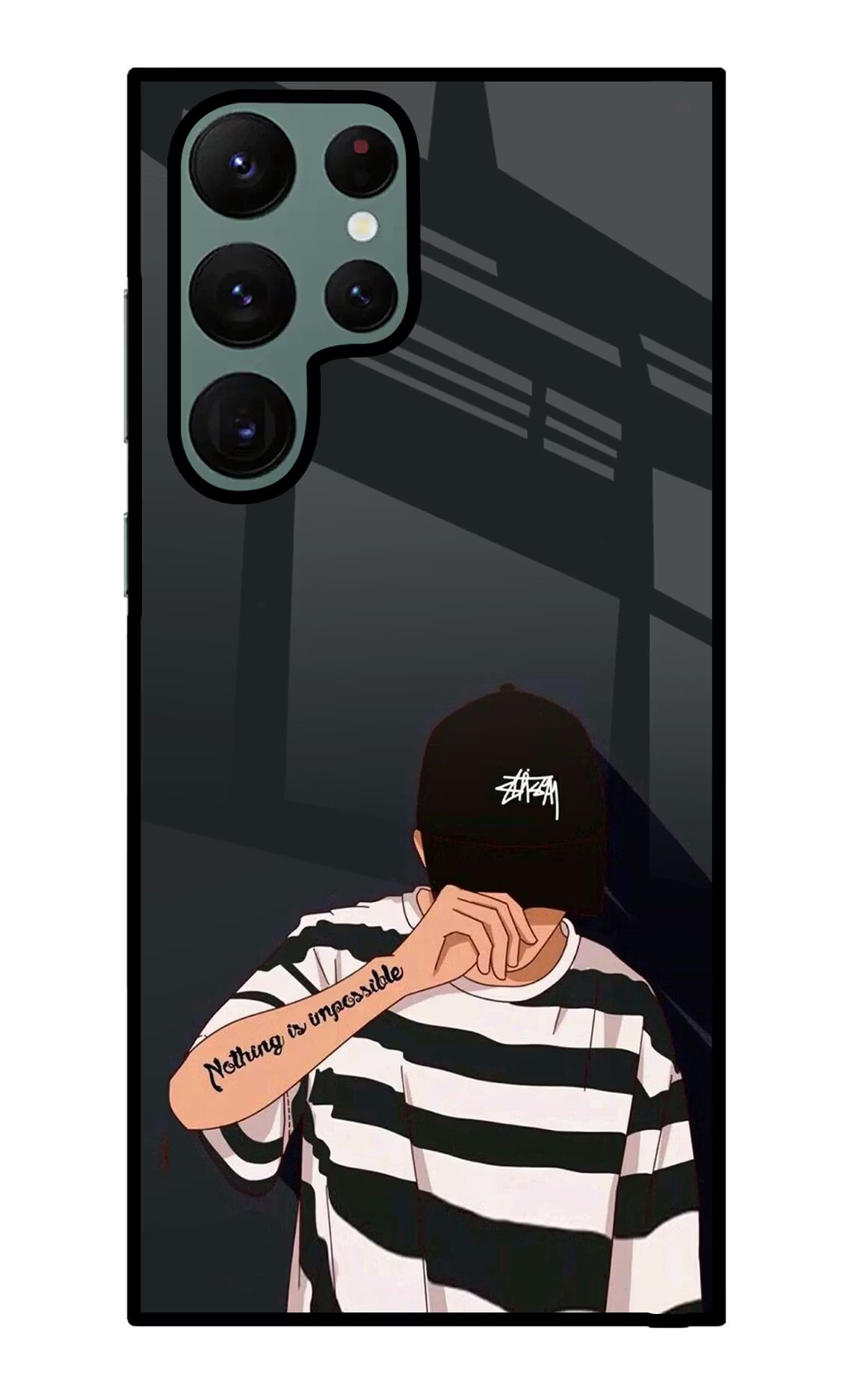 Aesthetic Boy Samsung S22 Ultra Glass Case Back Cover by Casekaro