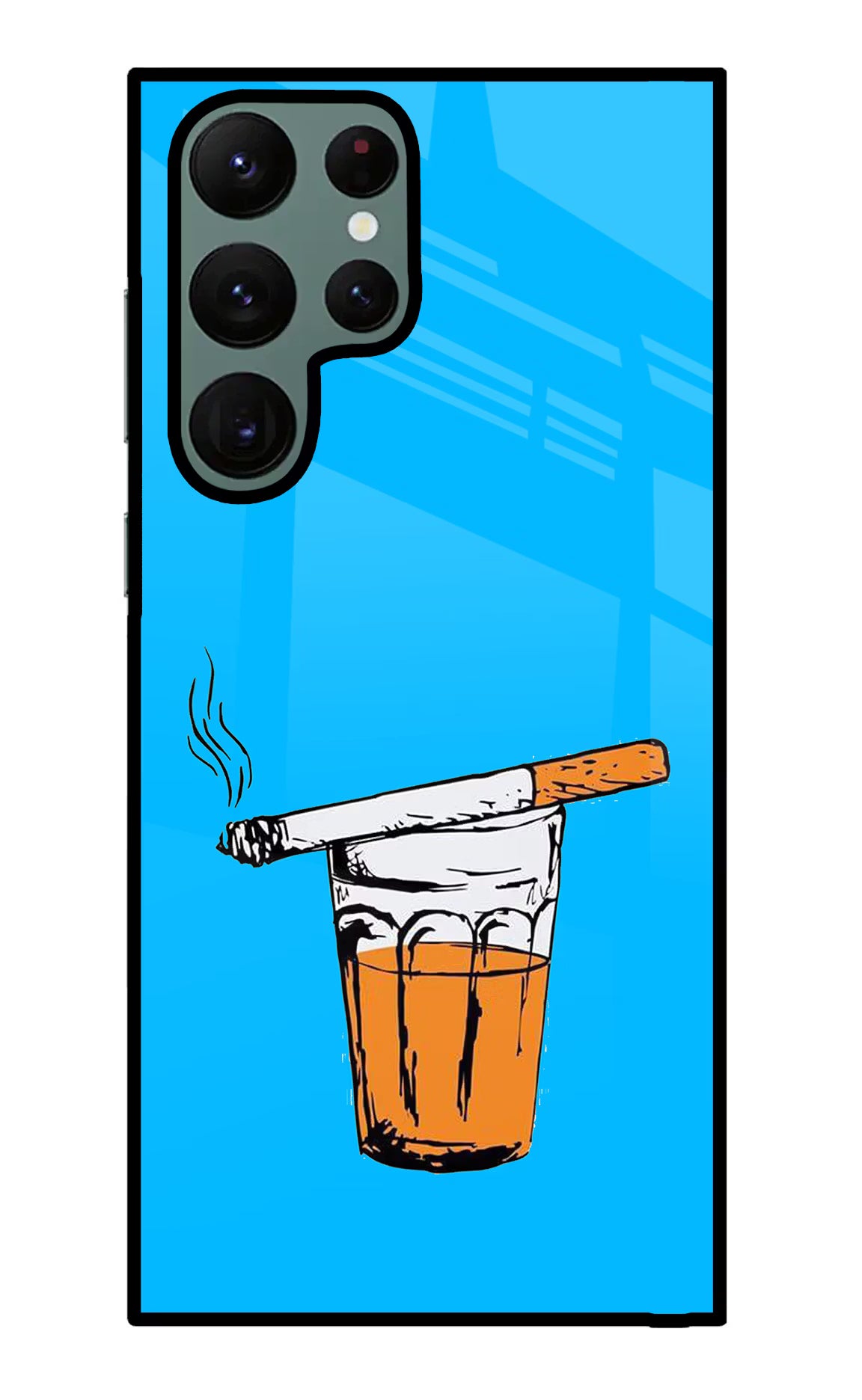 Chai Sutta Samsung S22 Ultra Glass Case Back Cover by Casekaro