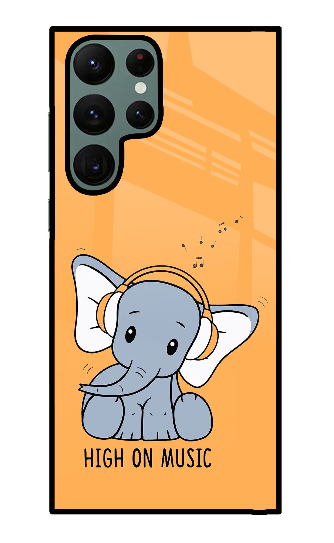 High On Music Samsung S22 Ultra Glass Case Back Cover by Casekaro