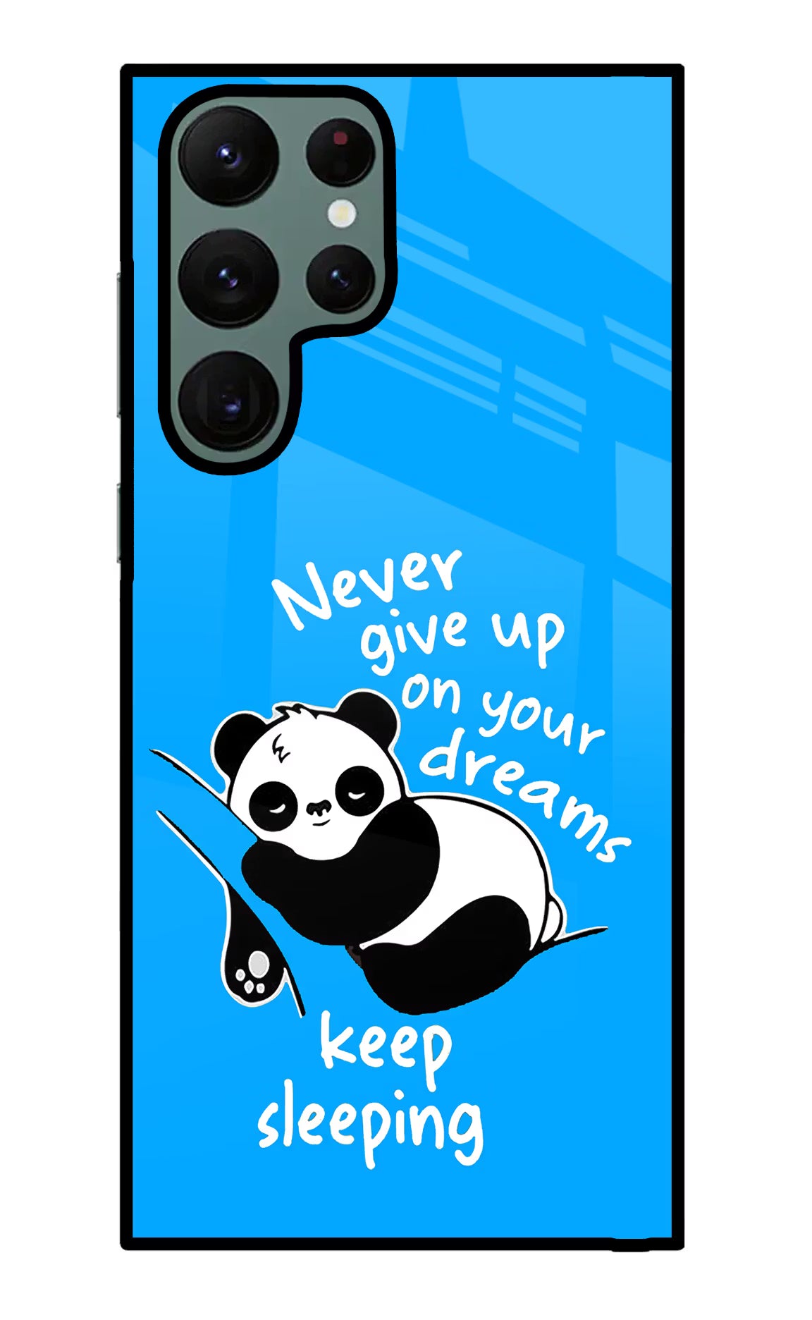 Keep Sleeping Samsung S22 Ultra Glass Case Back Cover by Casekaro