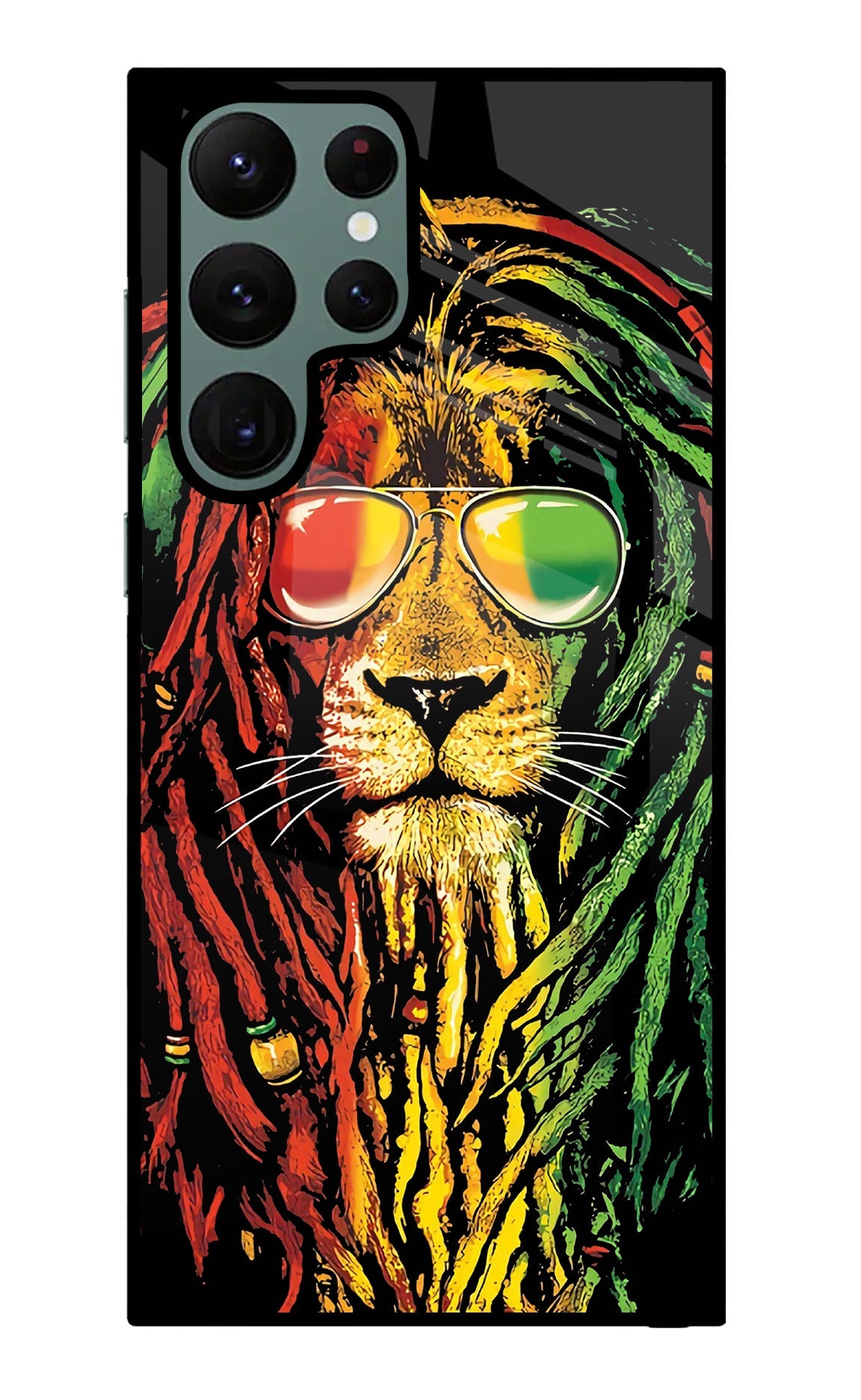 Rasta Lion Samsung S22 Ultra Glass Case