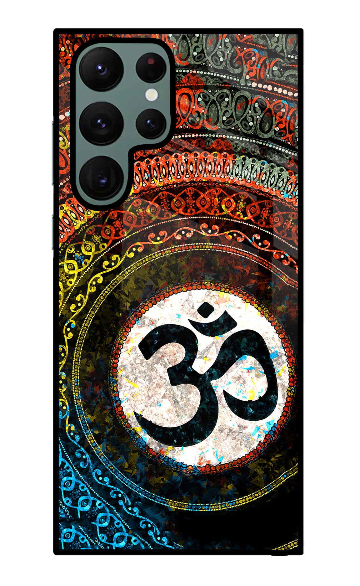 Om Cultural Samsung S22 Ultra Glass Case Back Cover by Casekaro