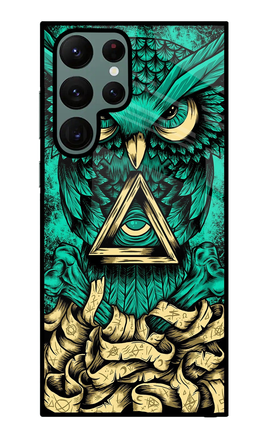 Green Owl Samsung S22 Ultra Back Cover