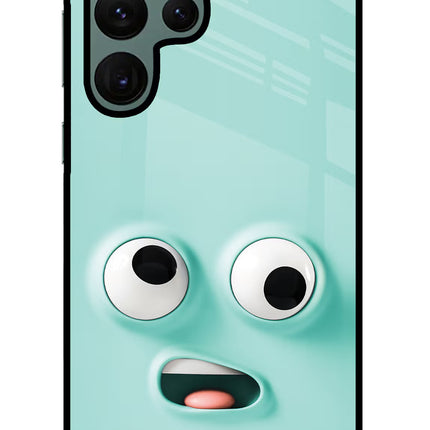 Funny Cartoon Samsung S22 Ultra Glass Case Back Cover by Casekaro