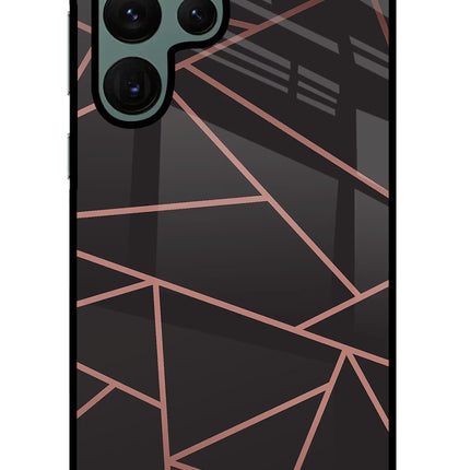 Geometric Pattern Samsung S22 Ultra Glass Case Back Cover by Casekaro