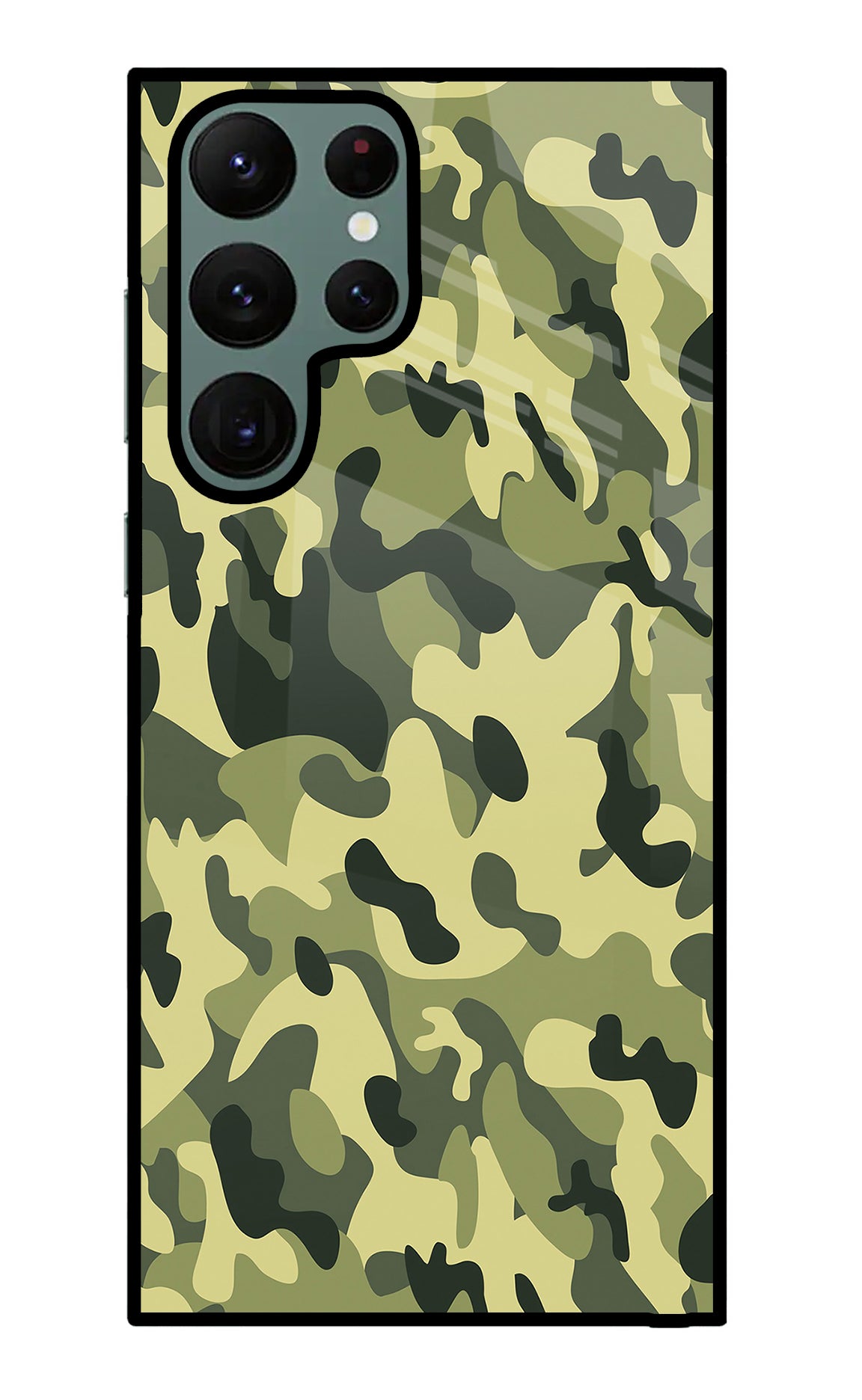 Camouflage Samsung S22 Ultra Glass Case