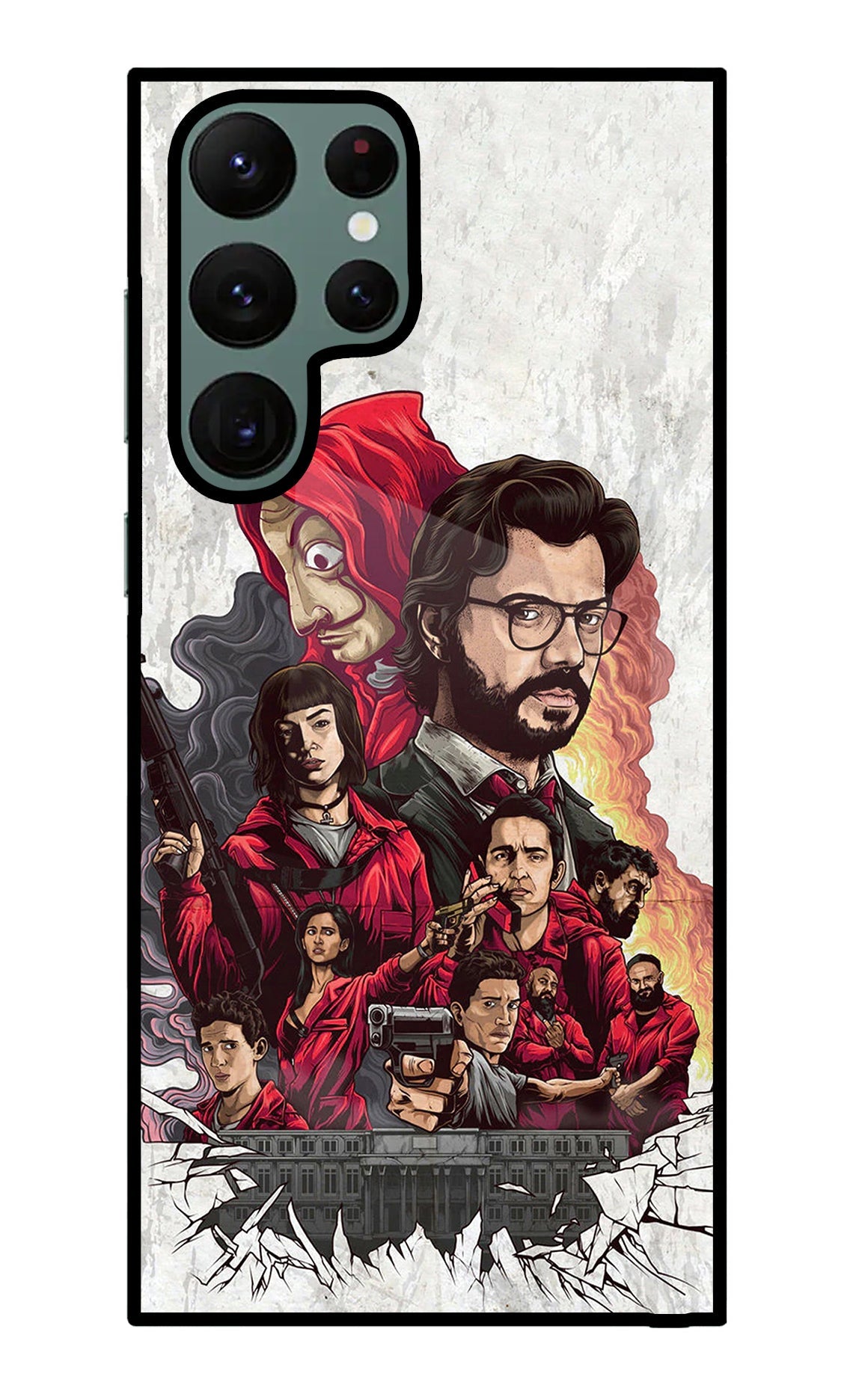 Money Heist Artwork Samsung S22 Ultra Back Cover