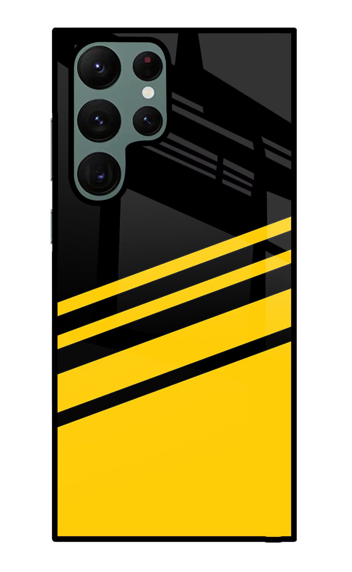 Yellow Shades Samsung S22 Ultra Glass Case Back Cover by Casekaro