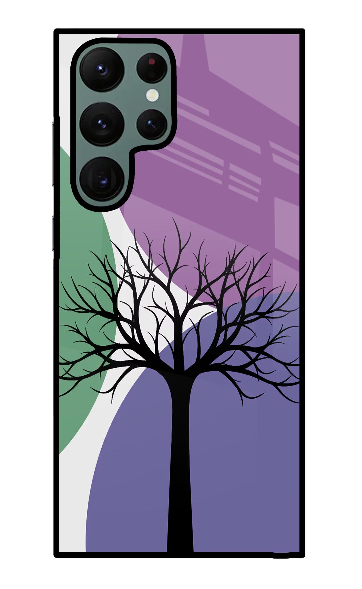 Tree Art Samsung S22 Ultra Glass Case Back Cover by Casekaro