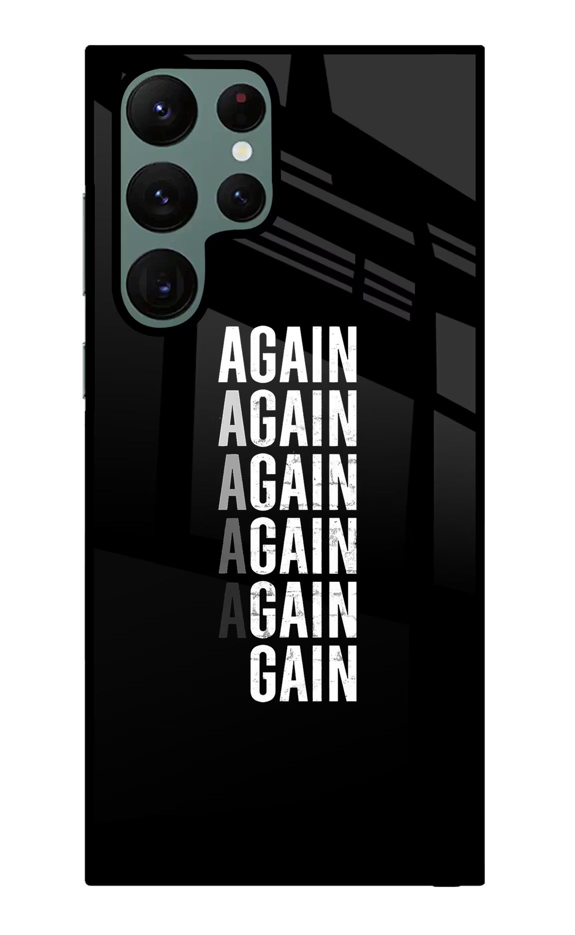 Again Again Gain Samsung S22 Ultra Glass Case Back Cover by Casekaro