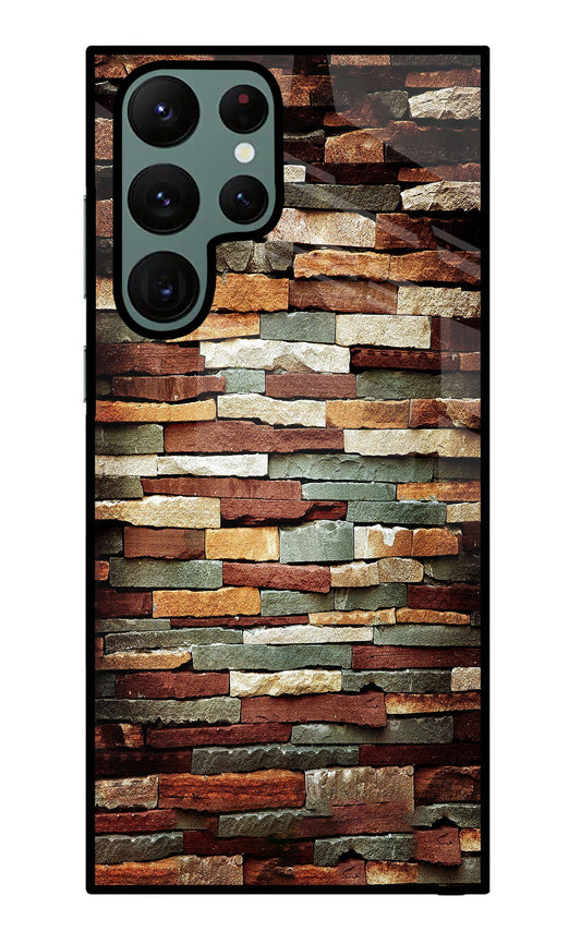 Bricks Pattern Samsung S22 Ultra Glass Case