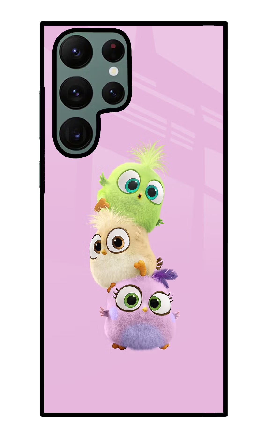 Cute Little Birds Samsung S22 Ultra Glass Case Back Cover by Casekaro