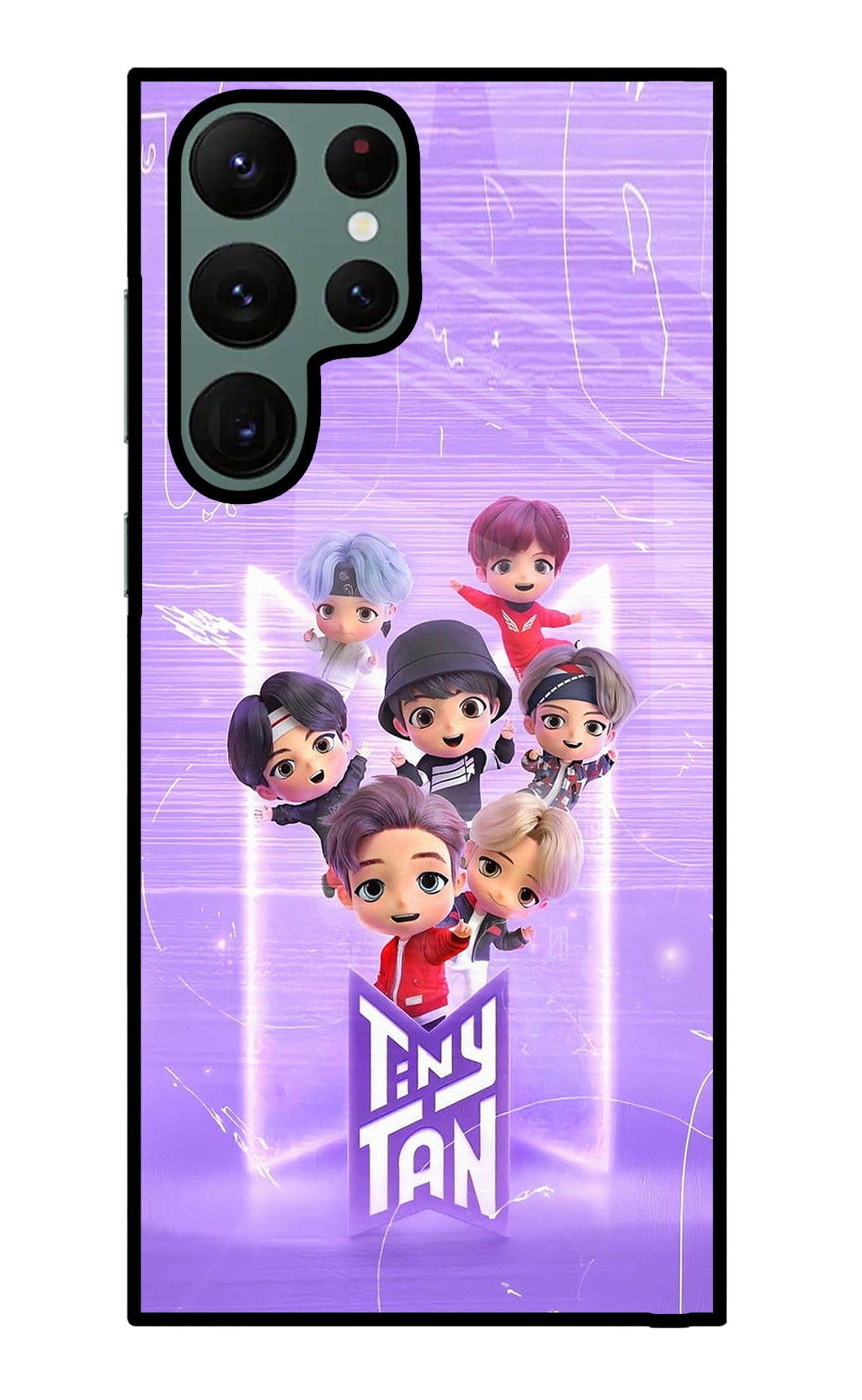 BTS Tiny Tan Samsung S22 Ultra Glass Case