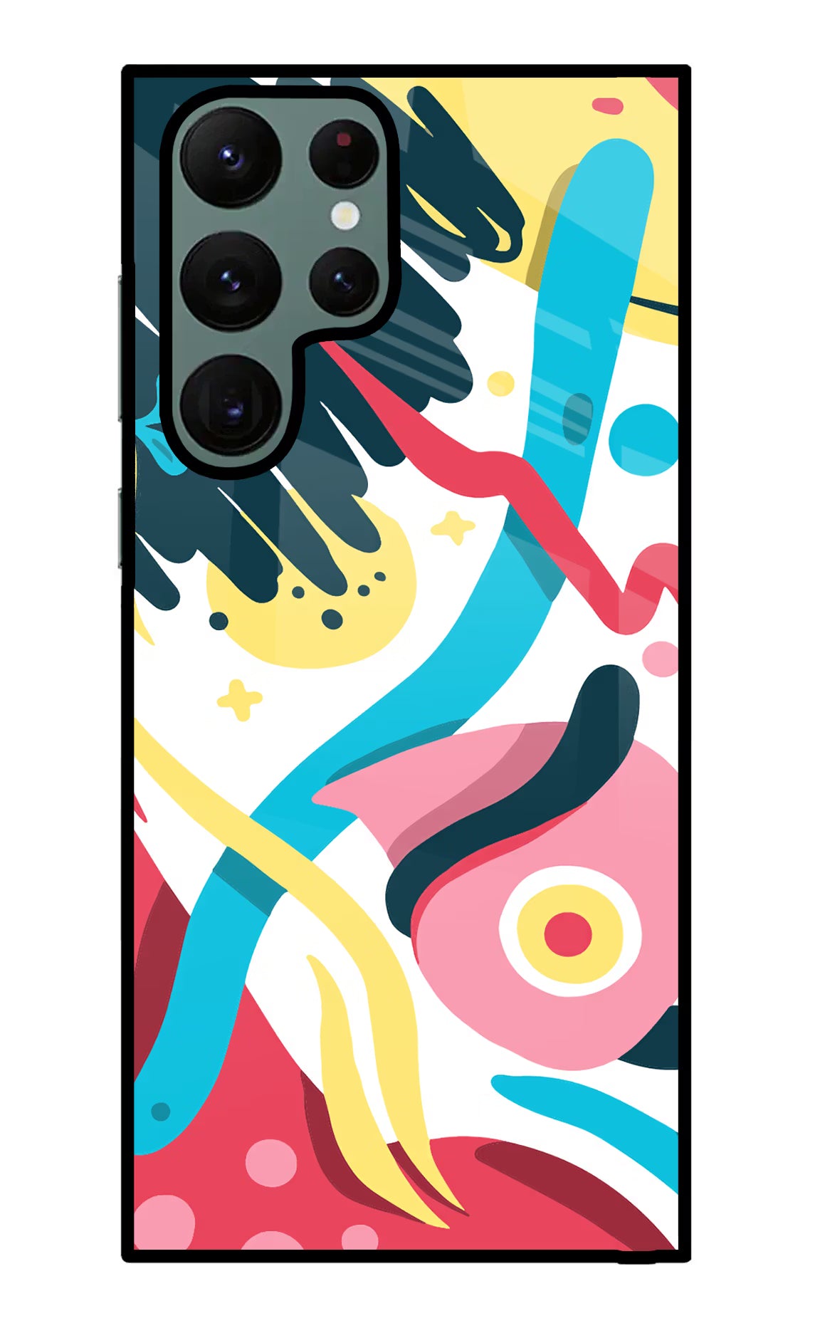 Trippy Samsung S22 Ultra Glass Case Back Cover by Casekaro
