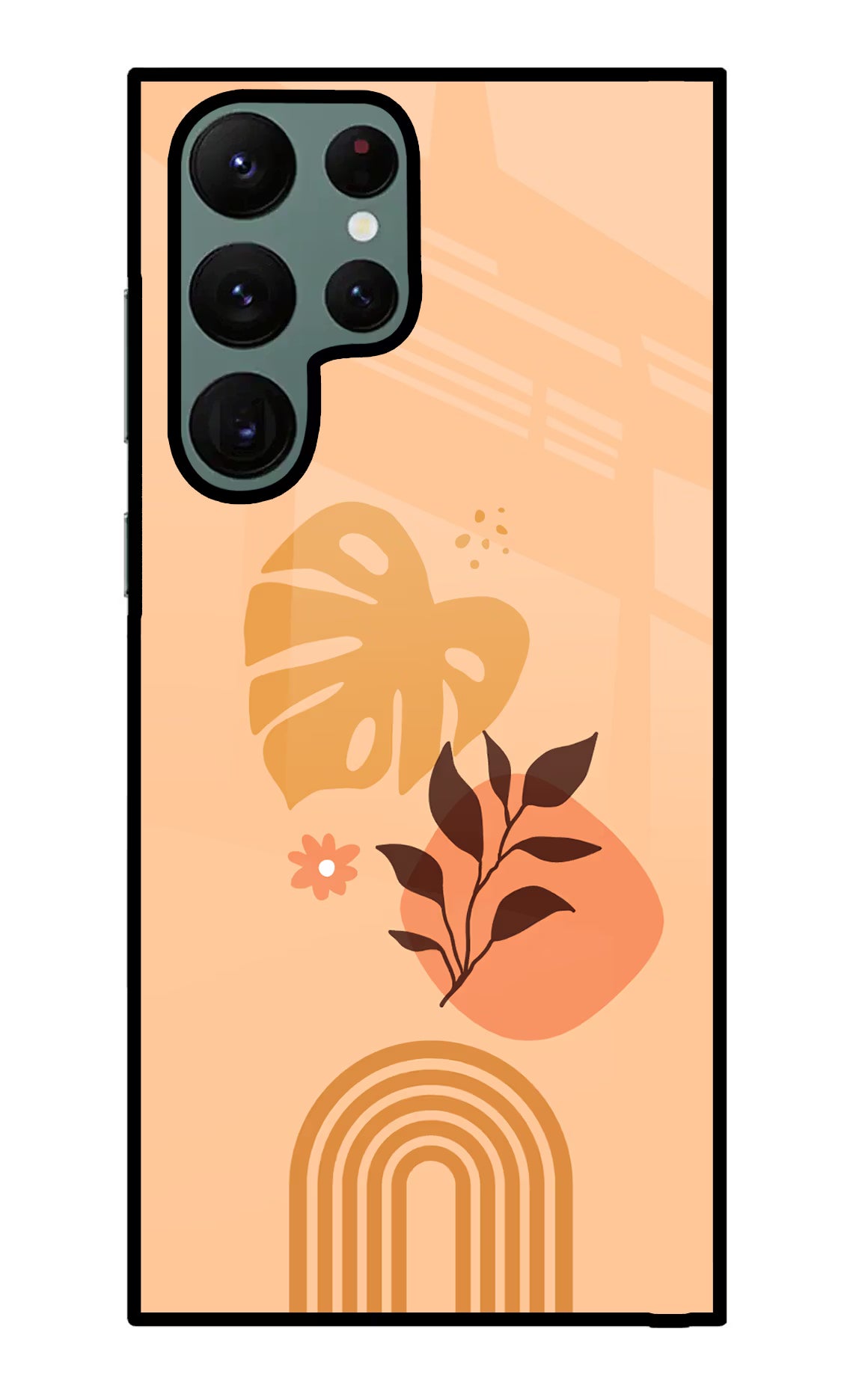 Bohemian Art Samsung S22 Ultra Glass Case Back Cover by Casekaro