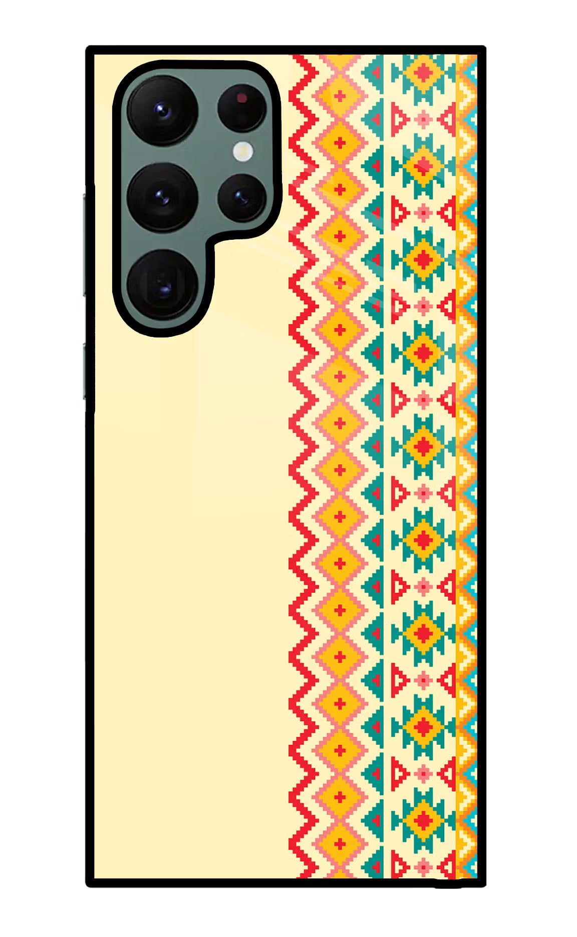 Ethnic Seamless Samsung S22 Ultra Glass Case Back Cover by Casekaro